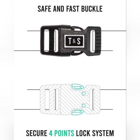 NEW Tella & Stella Soft & Strong Resistant Nylon Dog Collar, Seagull Party sz L - Picture 5 of 7